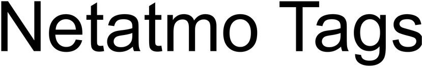 Trademark Logo NETATMO TAGS