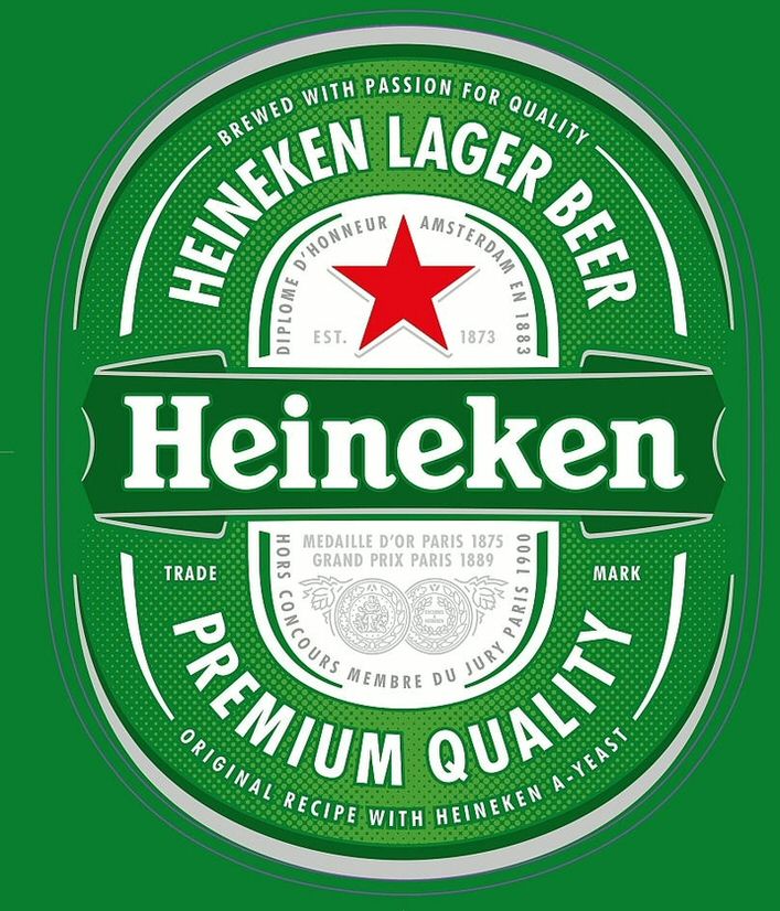 Trademark Logo HEINEKEN LAGER BEER HEINEKEN PREMIUM QUALITY BREWED WITH PASSION FOR QUALITY DIPLOME D'HONNEUR AMSTERDAM EM 1883 EST. 1873 MEDAILLE D'OR PARIS 1875 GRAND PRIX PARIS 1889 HORS CONCOURS MEMBRE DU JURY PARIS 1900