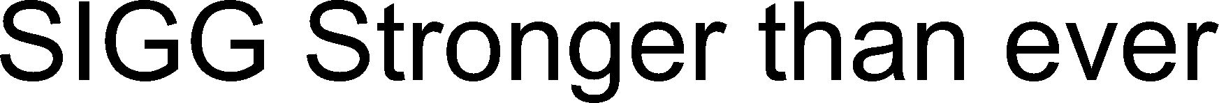 Trademark Logo SIGG STRONGER THAN EVER