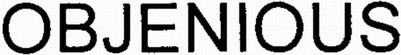 Trademark Logo OBJENIOUS