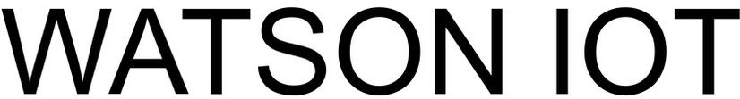Trademark Logo WATSON IOT