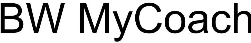 Trademark Logo BW MYCOACH