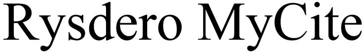 Trademark Logo RYSDERO MYCITE