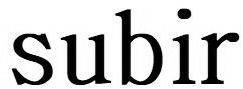 Trademark Logo SUBIR