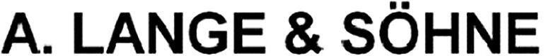 Trademark Logo A. LANGE & SÖHNE