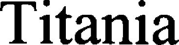 Trademark Logo TITANIA