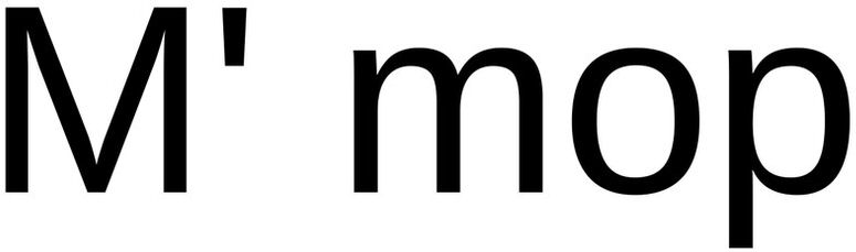 Trademark Logo M' MOP