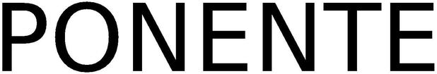 Trademark Logo PONENTE