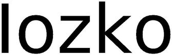 Trademark Logo IOZKO