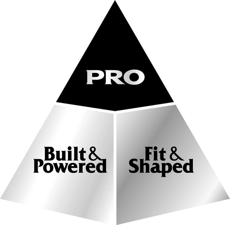 Trademark Logo PRO BUILT &amp; POWERED FIT &amp; SHAPED