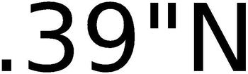 Trademark Logo .39"N