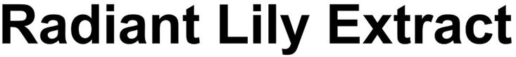 Trademark Logo RADIANT LILY EXTRACT
