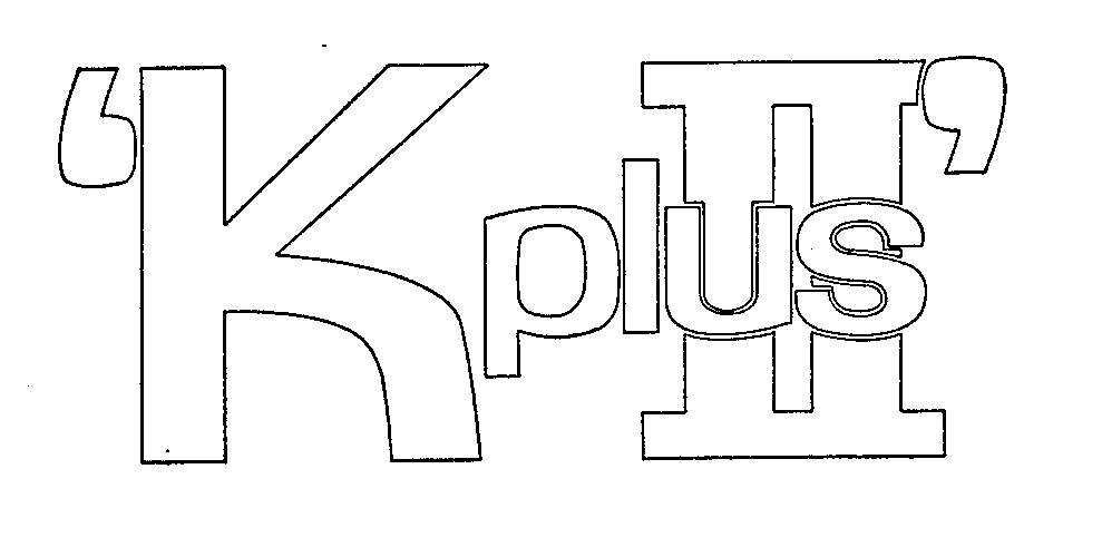 Trademark Logo 'K PLUS II'