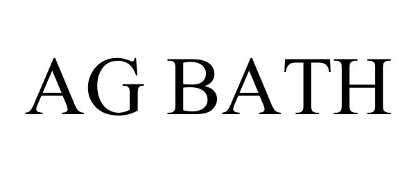 Trademark Logo AG BATH