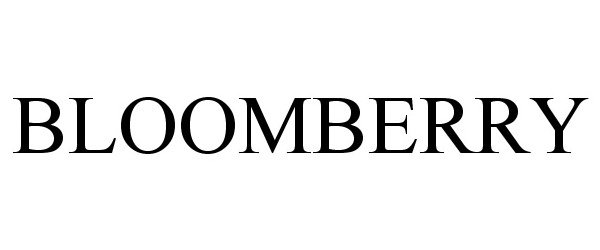 Trademark Logo BLOOMBERRY