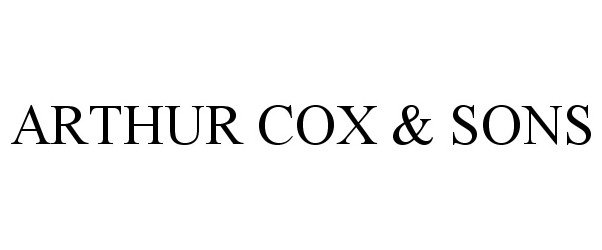  ARTHUR COX &amp; SONS