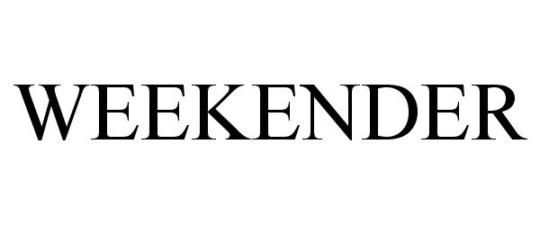 Trademark Logo WEEKENDER