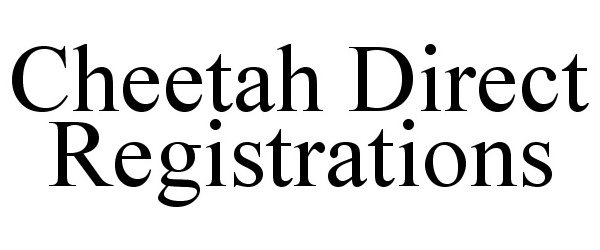 Trademark Logo CHEETAH DIRECT REGISTRATIONS
