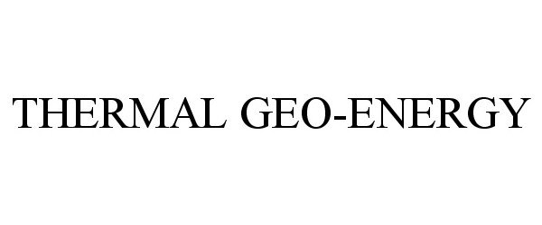 Trademark Logo THERMAL GEO-ENERGY