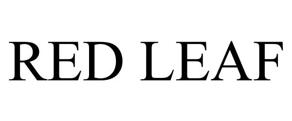 Trademark Logo RED LEAF