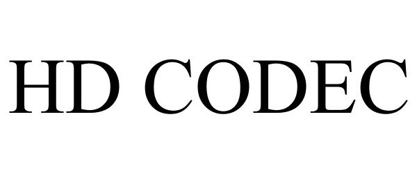 Trademark Logo HD CODEC