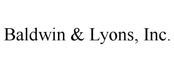  BALDWIN &amp; LYONS, INC.