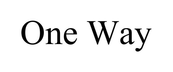 Trademark Logo ONE WAY