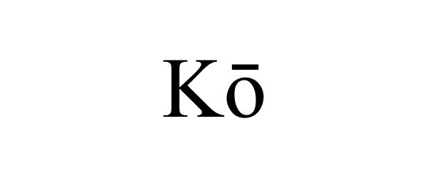 Trademark Logo KO