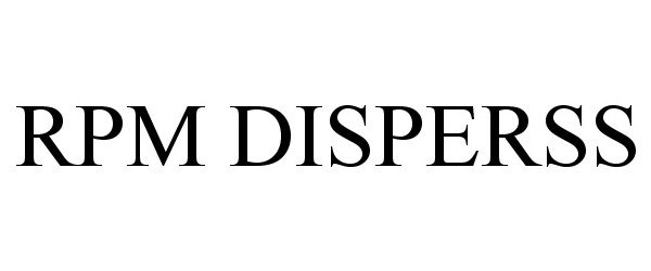 Trademark Logo RPM DISPERSS