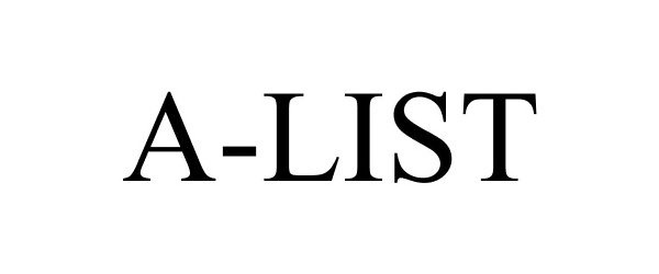Trademark Logo A-LIST