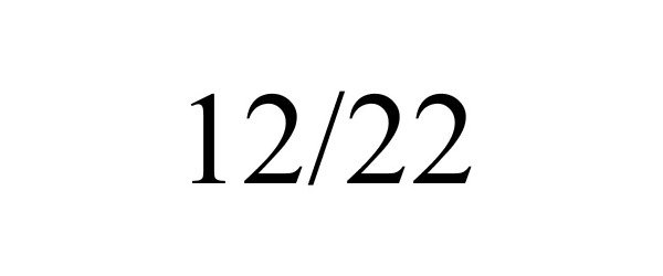 Trademark Logo 12/22