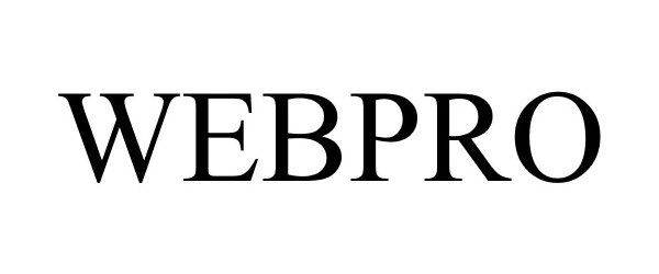 Trademark Logo WEBPRO