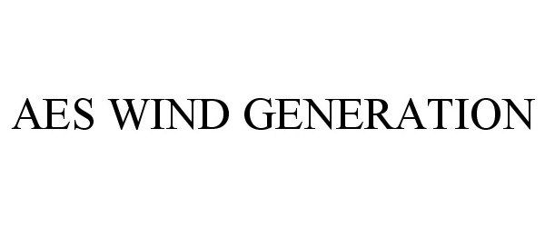 Trademark Logo AES WIND GENERATION