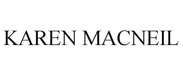 Trademark Logo KAREN MACNEIL