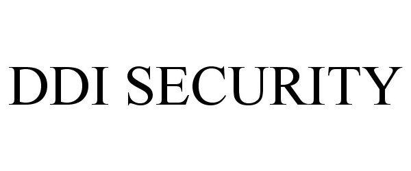 Trademark Logo DDI SECURITY