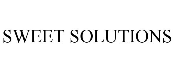 Trademark Logo SWEET SOLUTIONS