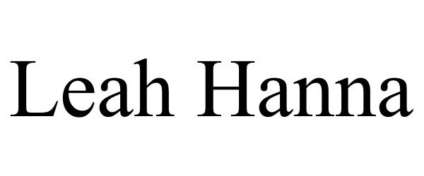 Trademark Logo LEAH HANNA