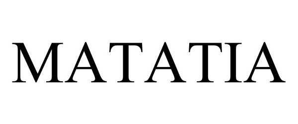 Trademark Logo MATATIA
