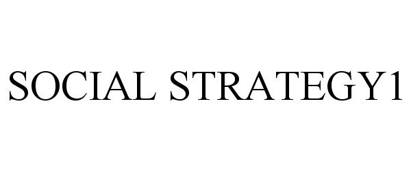 Trademark Logo SOCIAL STRATEGY1