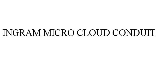  INGRAM MICRO CLOUD CONDUIT