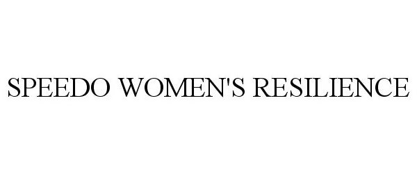 Trademark Logo SPEEDO WOMEN'S RESILIENCE