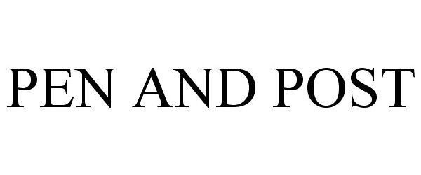 Trademark Logo PEN AND POST