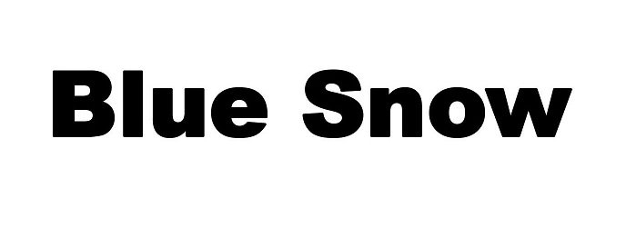 Trademark Logo BLUE SNOW