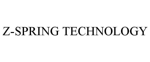 Trademark Logo Z-SPRING TECHNOLOGY