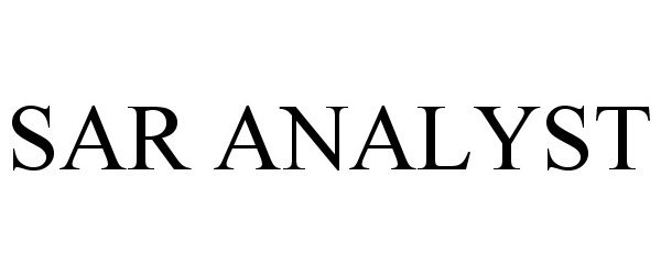 Trademark Logo SAR ANALYST