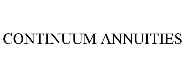  CONTINUUM ANNUITIES