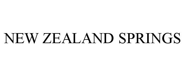  NEW ZEALAND SPRINGS