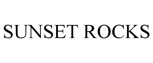 Trademark Logo SUNSET ROCKS