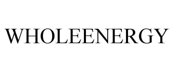 Trademark Logo WHOLEENERGY