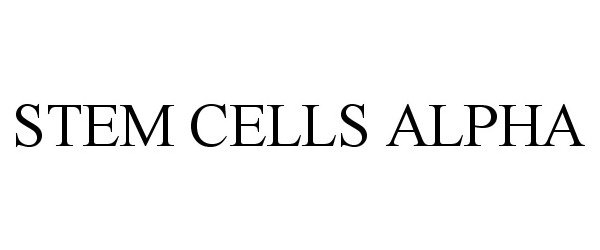  STEM CELLS ALPHA